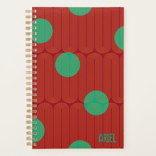 Personalisiert Moderner, eleganter Abstrakter Plan Planer (Vorderseite)