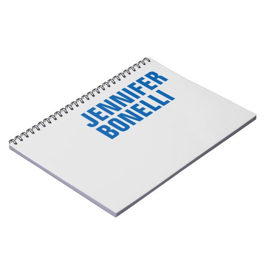 Personalisiert Moderner Minimalistischer Fetttext  Notizblock (Linke Seite)