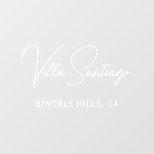 Personalisiert Moderner Name der Zuhause Residence Fensteraufkleber (Blatt)