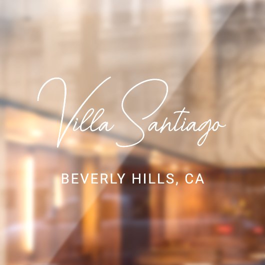 Personalisiert Moderner Name der Zuhause Residence Fensteraufkleber (Blatt 2)