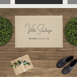 Personalisiert Moderner Name der Zuhause Residence Fußmatte