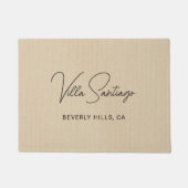 Personalisiert Moderner Name der Zuhause Residence Fußmatte (Vorderseite)