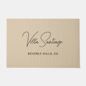 Personalisiert Moderner Name der Zuhause Residence Fußmatte (Vorderseite)