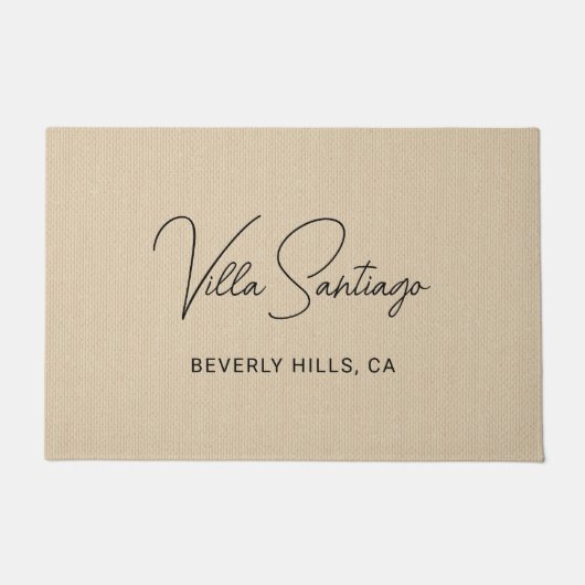 Personalisiert Moderner Name der Zuhause Residence Fußmatte (Vorderseite)