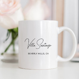 Personalisiert Moderner Name der Zuhause Residence Kaffeetasse