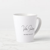 Personalisiert Moderner Name der Zuhause Residence Milchtasse (Rechte Ecke)