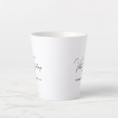 Personalisiert Moderner Name der Zuhause Residence Milchtasse (Vorderseite)