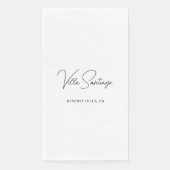 Personalisiert Moderner Name der Zuhause Residence Serviette (Vorderseite)