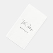 Personalisiert Moderner Name der Zuhause Residence Serviette (Ecke)