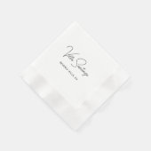 Personalisiert Moderner Name der Zuhause Residence Serviette (Ecke)