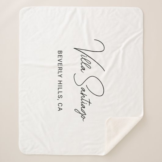 Personalisiert Moderner Name der Zuhause Residence Sherpadecke (Vorderseite)