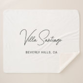 Personalisiert Moderner Name der Zuhause Residence Sherpadecke (Vorderseite (Horizontal))