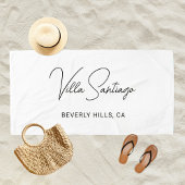 Personalisiert Moderner Name der Zuhause Residence Strandtuch