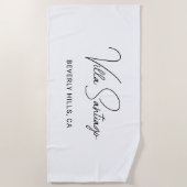 Personalisiert Moderner Name der Zuhause Residence Strandtuch (Vorderseite)