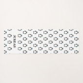 Personalisiert Moderner Niedlicher Schwarz-weißer  Yogamatte (Rückseite (Horizontal))