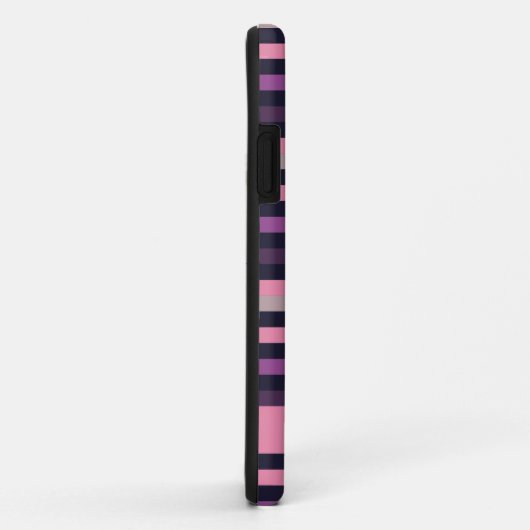 Personalisiert Moderner rosa Lila Streifen Gemuste Case-Mate iPhone Hülle (Hinten/Rechts)