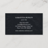 Personalisiert Moderner Schwarzer Beruflicher Golf Visitenkarte (Rückseite)