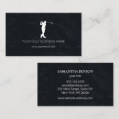 Personalisiert Moderner Schwarzer Beruflicher Golf Visitenkarte (Vorne/Hinten)