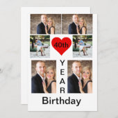 Personalisiert Moderner Trend Geburtstag Einladung (Vorne/Hinten)