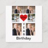 Personalisiert Moderner Trend Geburtstag Quadratische Visitenkarte (Vorderseite)