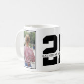 Personalisiert Modernes 21. Geburtstag Foto Kaffeetasse (Vorderseite Links)