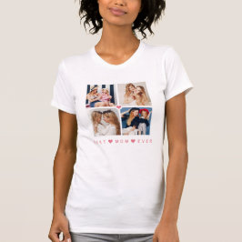 Personalisiert Modernes 4-Foto-Hotel "Best Mama Ev T-Shirt