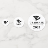 Personalisiert Modernes Abschluss Foto Konfetti (Rückseiten)