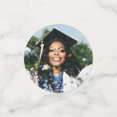 Personalisiert Modernes Abschluss Foto Konfetti (Klein Vorderseite)