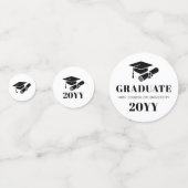 Personalisiert Modernes Abschluss Foto Konfetti (Rückseiten)