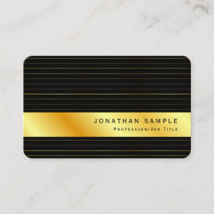 Personalisiert Modernes Berufliches Elegantes Gold Visitenkarte