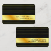 Personalisiert Modernes Berufliches Elegantes Gold Visitenkarte (Vorne/Hinten)