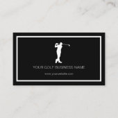 Personalisiert Modernes Black Beruflich Golf Busse Visitenkarte (Vorderseite)
