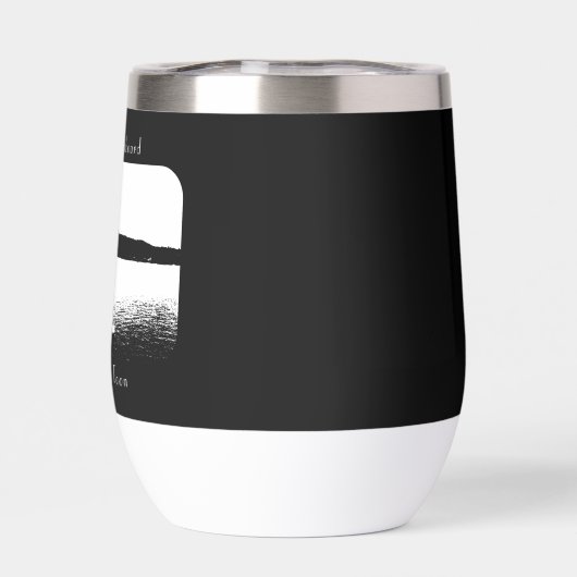 Personalisiert Modernes Bootdekor Schwarz-weiß Pon (Rückseite)