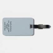 Personalisiert Modernes Elegantes Blue Gold Neu Gepäckanhänger (Rückseite horizontal)