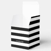 Personalisiert Modernes, elegantes Schwarz-Weiß-St Geschenkschachtel (Geöffnet)