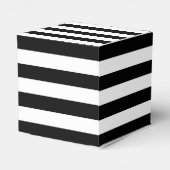 Personalisiert Modernes, elegantes Schwarz-Weiß-St Geschenkschachtel (Rückseite)