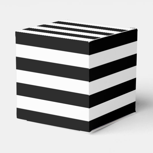 Personalisiert Modernes, elegantes Schwarz-Weiß-St Geschenkschachtel (Rückseite)