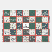 Personalisiert Modernes, elegantes Weihnachtsmuste Geschenkpapier Set (Vorderseite 2)