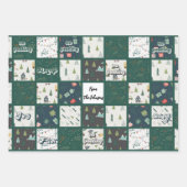 Personalisiert Modernes, elegantes Weihnachtsmuste Geschenkpapier Set (Vorderseite)