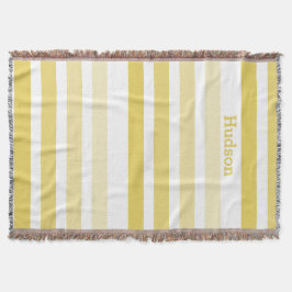 Personalisiert modernes gelbes Streifenmuster Decke