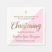 Personalisiert Modernes goldfarbenes Mädchen Chris Serviette (Vorderseite)