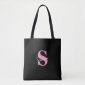 Personalisiert Modernes Minimal-Pink-Monogramm Tasche (Vorderseite)