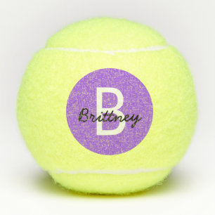 Personalisiert Modernes Niedliches Lila Monogramm Tennisbälle