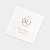 Personalisiert Modernes Party zum 60. Jubiläum Servietten Mit Folie (Links)