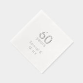 Personalisiert Modernes Party zum 60. Jubiläum Servietten Mit Folie (Rechts)