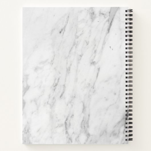 Personalisiert Modernes Weißes Marmorküche Rezept Notizblock (Rückseite)