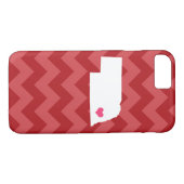 Personalisiert Modernes Zickzack Nebraska Herz Case-Mate iPhone Hülle (Rückseite (Horizontal))