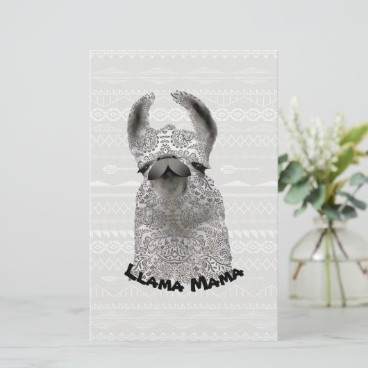 Personalisiert Moma Llama Briefpapier (Stehend Vorderseite)