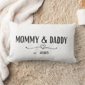 Personalisiert Mommy & Daddy Est. Jahreskissen Lendenkissen (Decke)