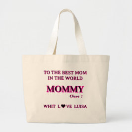 Personalisiert Mommy Mama Script Jumbo Stoffbeutel